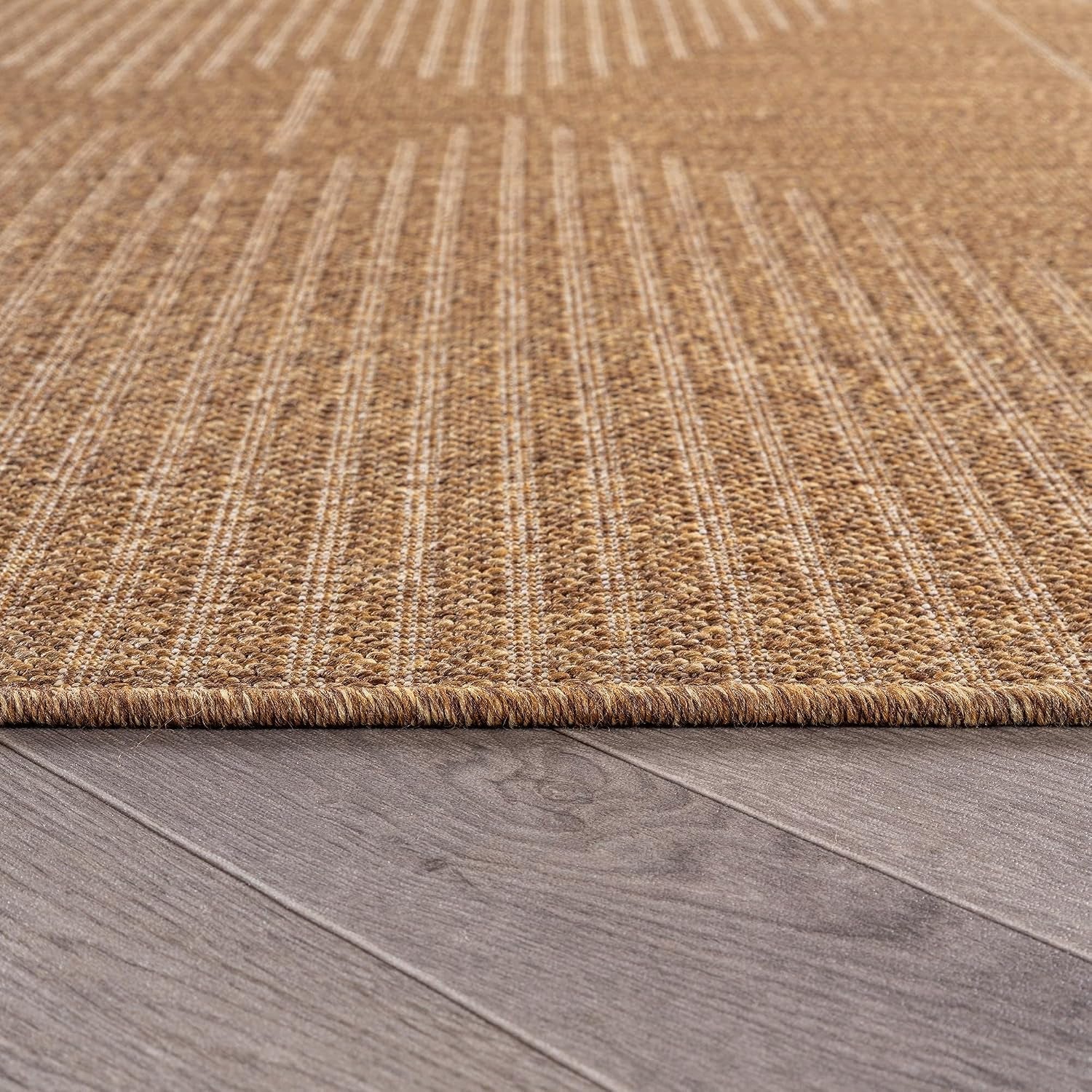 Modern Geometric Indoor Outdoor Rug Sand/Natural 7'10" X 10'