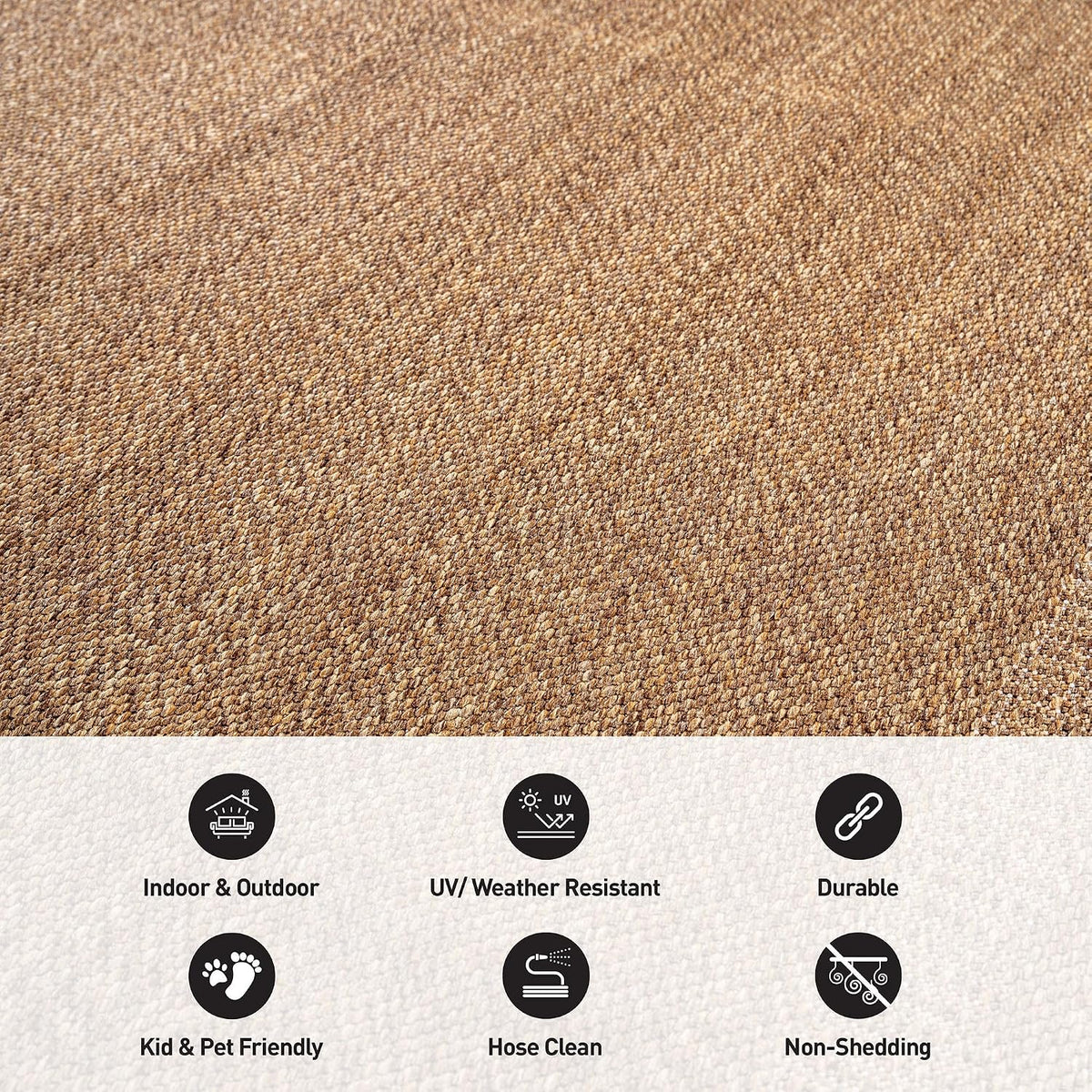 Modern Stripe Indoor Outdoor Runner Rug Sand/Natural 2'3" X 6'