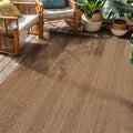 Modern Striped Indoor Outdoor Rug Natural/Jute 4' X 6'