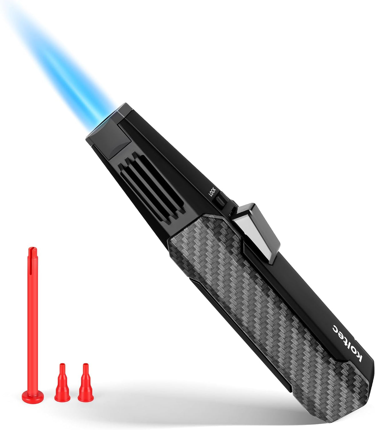 Butane Torch Lighter, Refillable Windproof Jet Flame, BBQ, Camp & Cooking
