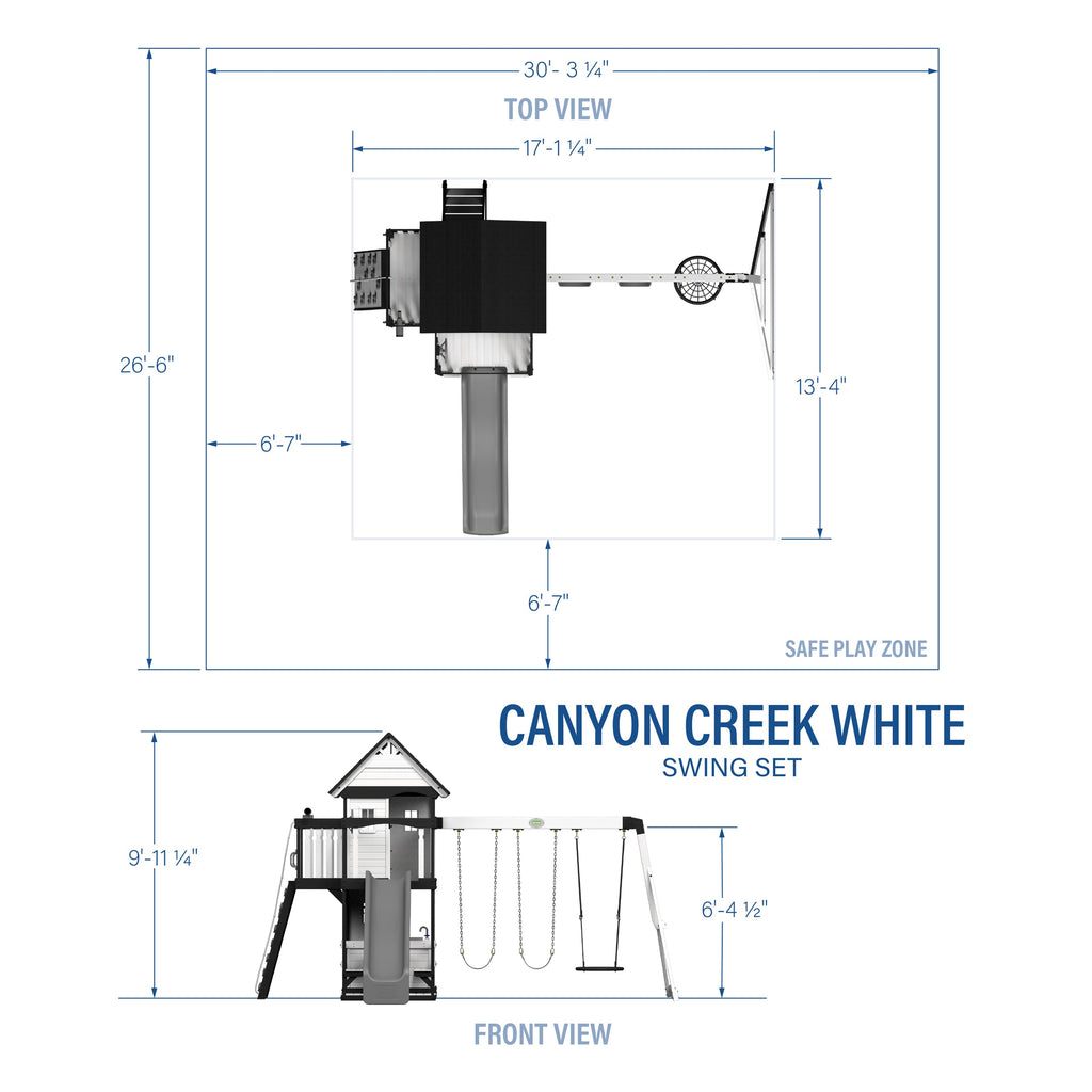 Canyon Creek Swing Set - White