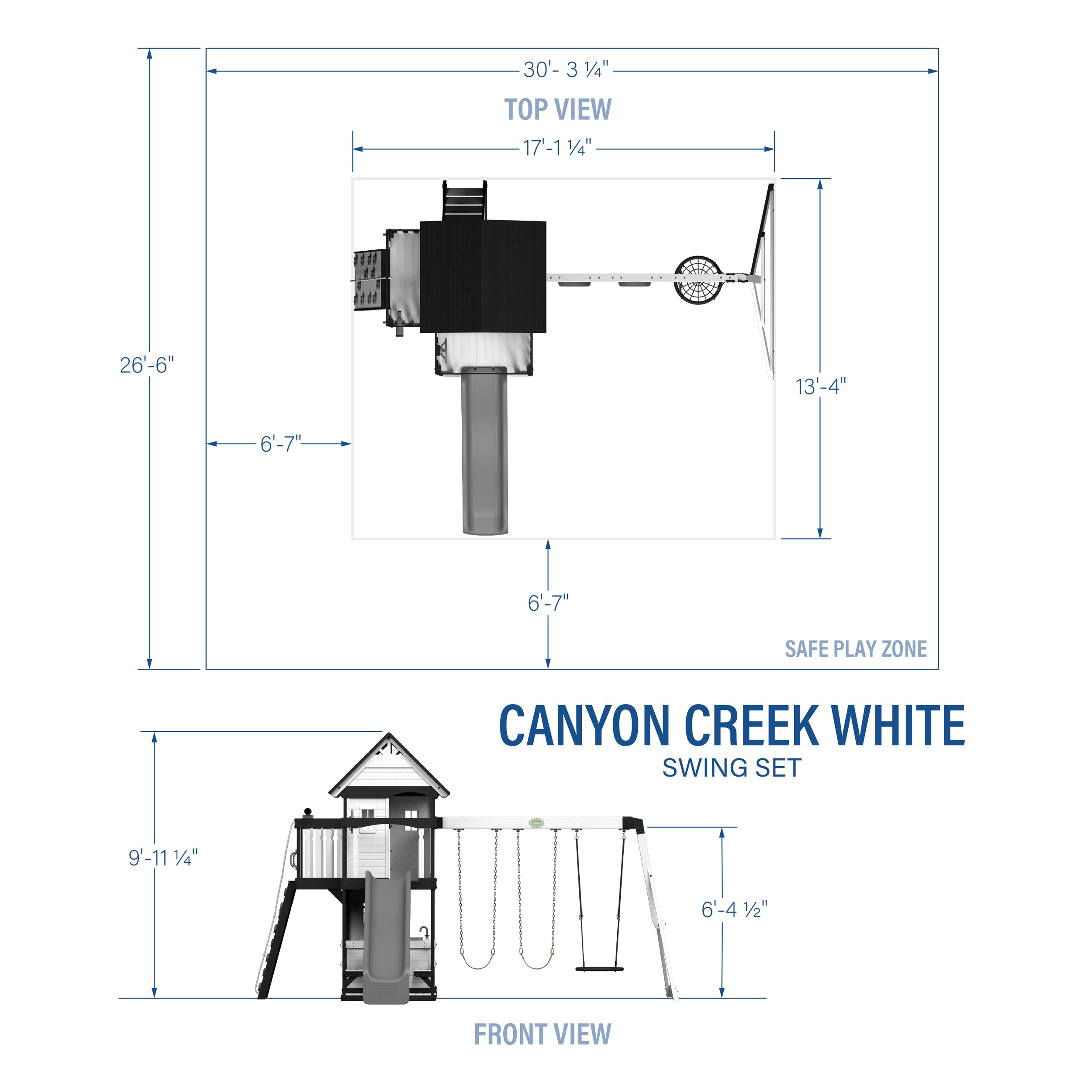Canyon Creek Swing Set - White