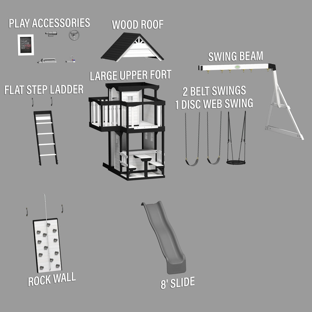 Canyon Creek Swing Set - White