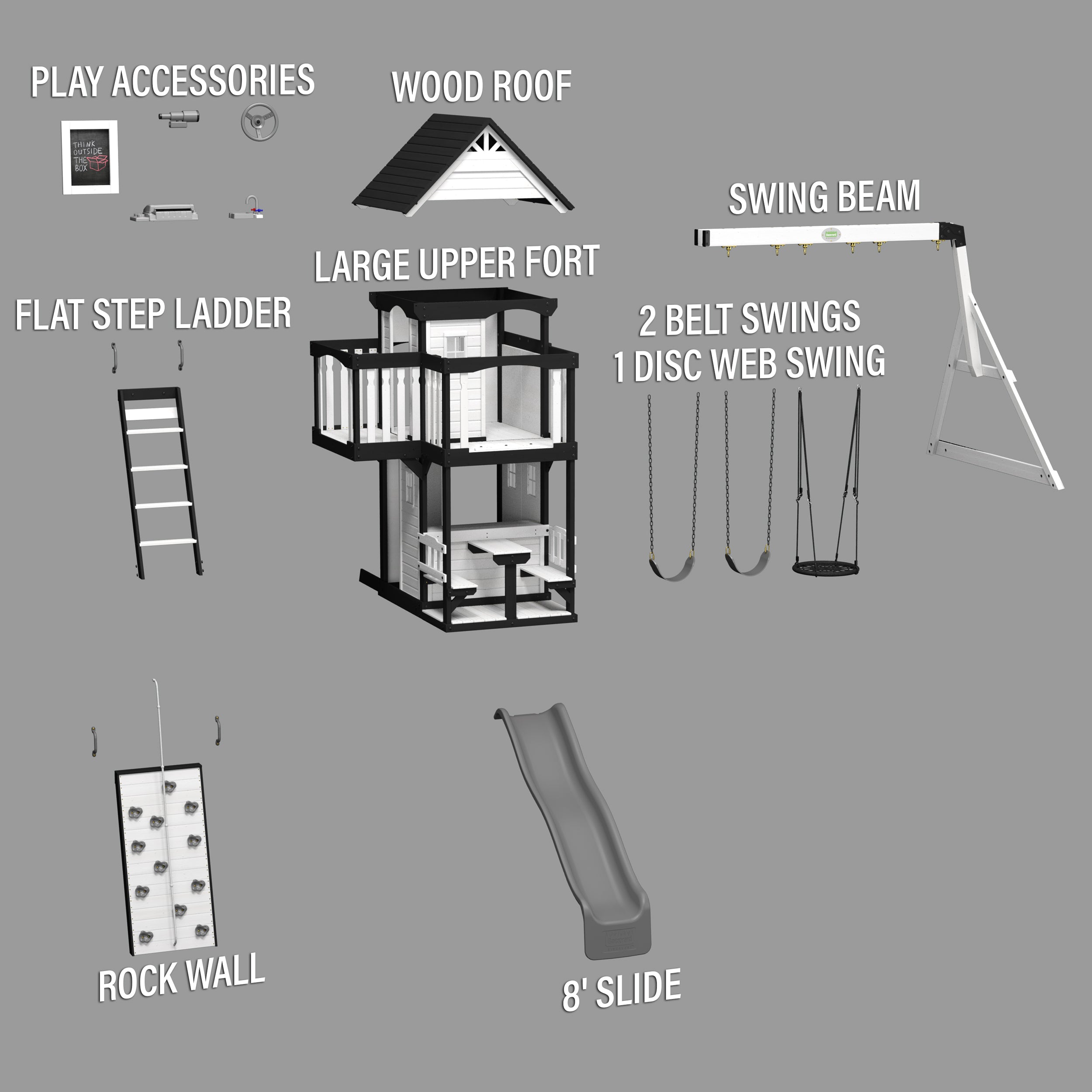 Canyon Creek Swing Set - White