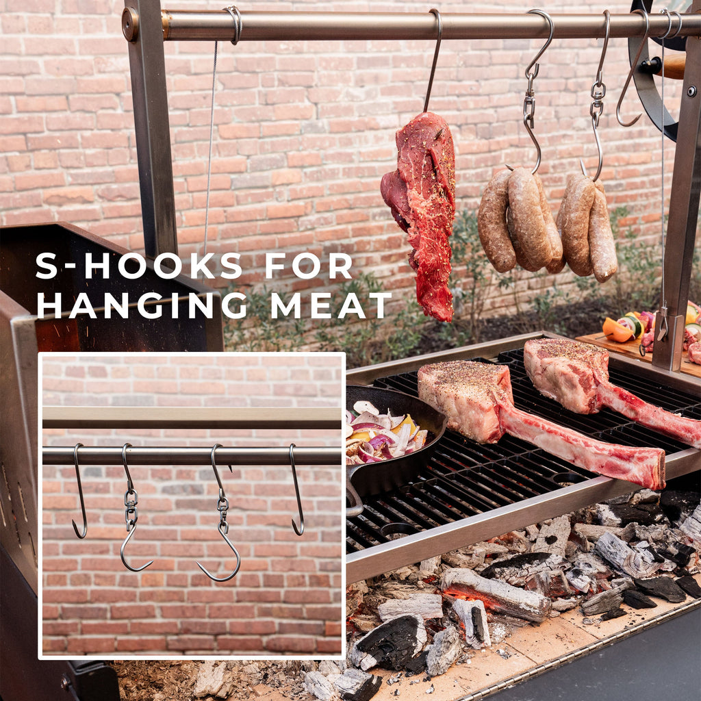 Argentine/Santa Maria BBQ Grill w/ Wood Fire & Charcoal