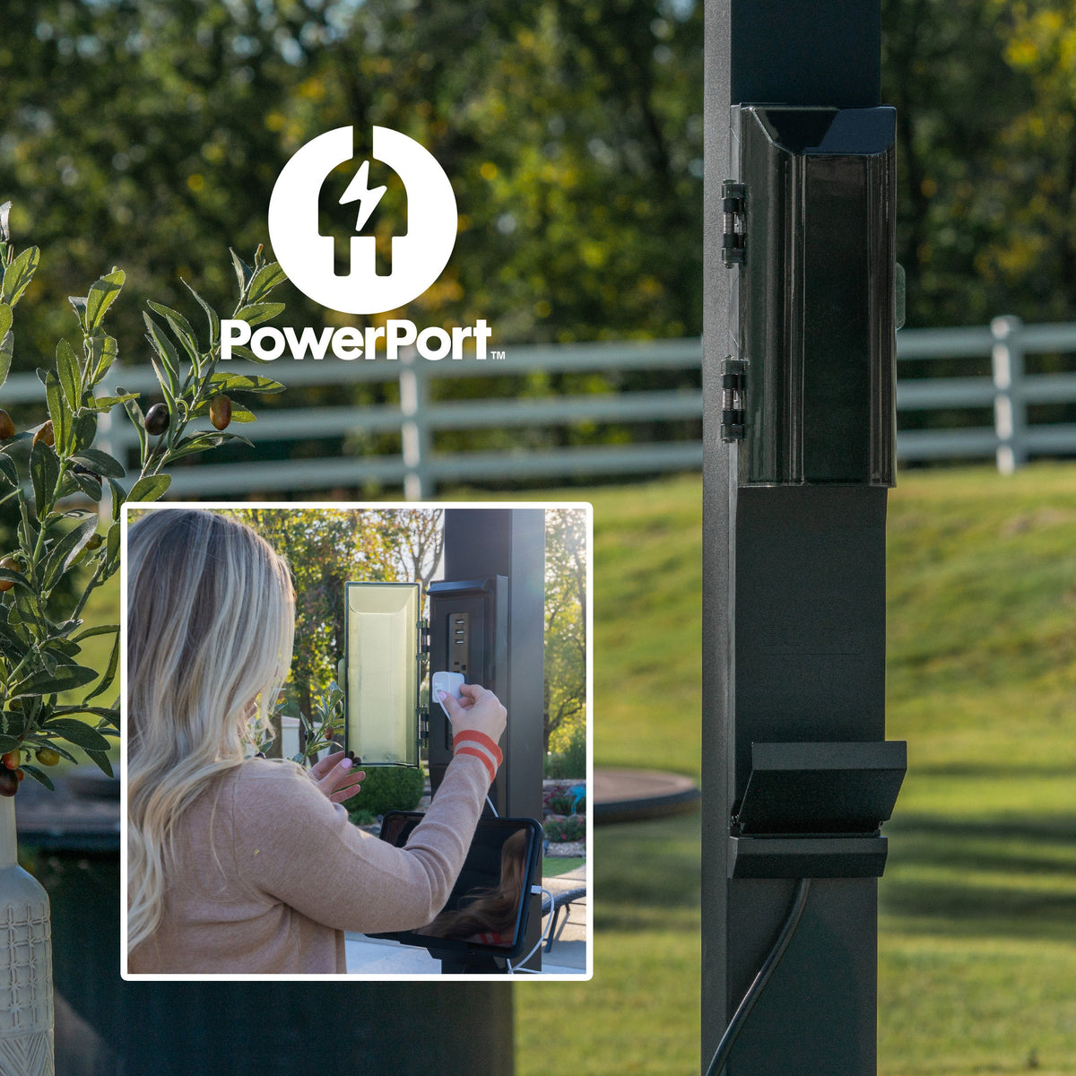 20x10 Sarasota Steel Louvered Pergola