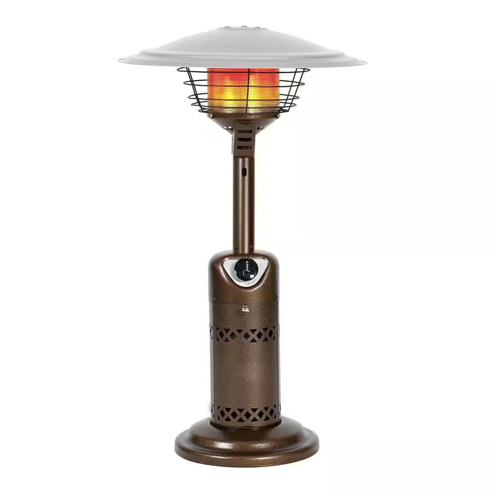 Portable Patio Heater, Outdoor Propane Table Top Heater, Bronze