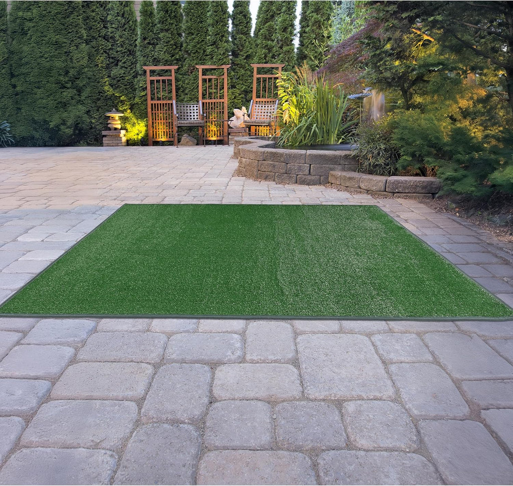 , Green 4' X 6' Artificial Grass Indoor/Outdoor Area Rug, Rectangle (GG000A048072K8)