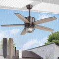 52" Outdoor Ceiling Fans with Lights and Remote Control IP65 Waterproof