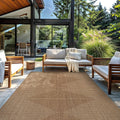 Modern Geometric Indoor Outdoor Rug Sand/Natural 7'10" X 10'