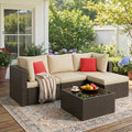 5 Piece Patio Furniture Sets, Outdoor Patio Set Sectional Sofa