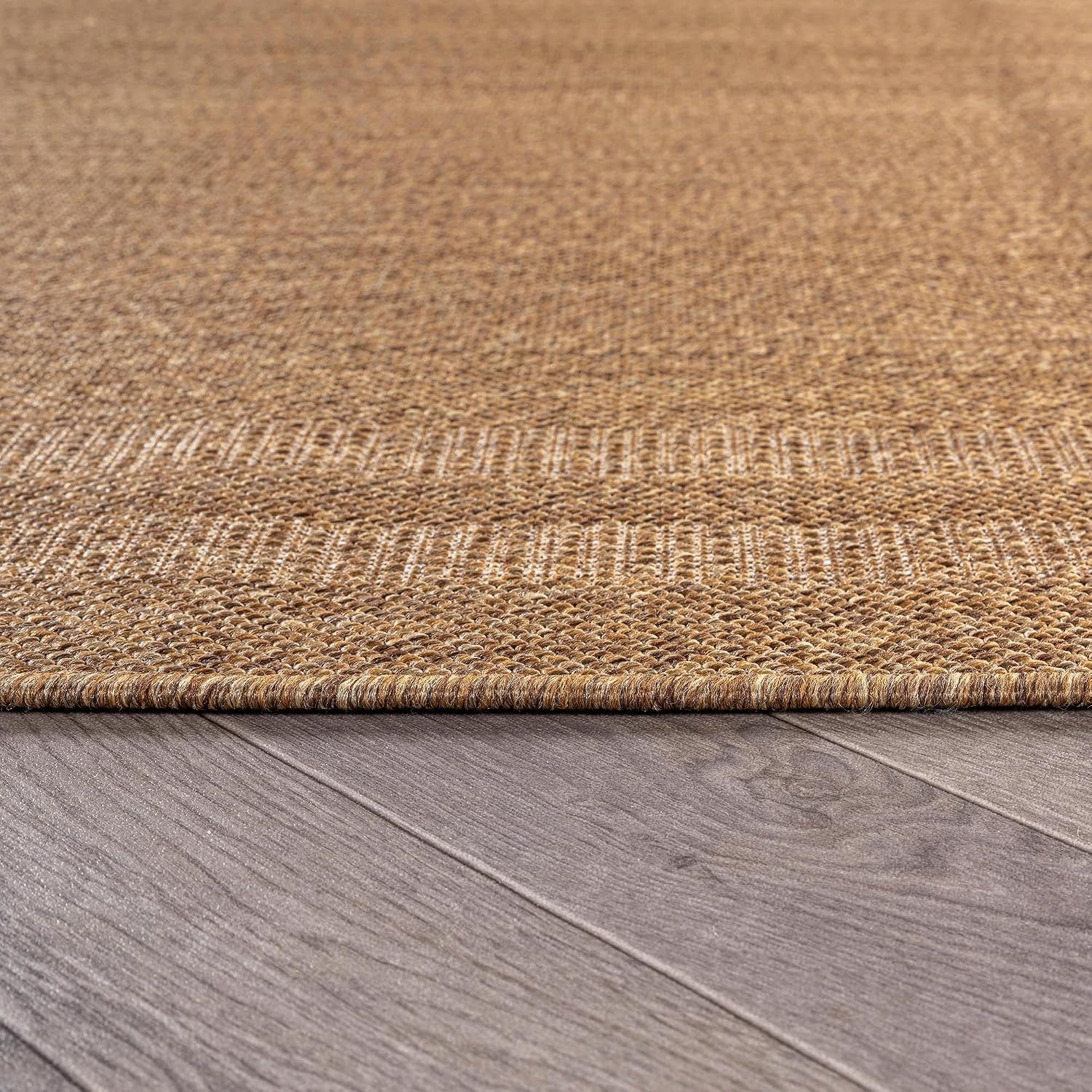 Modern Stripe Indoor Outdoor Runner Rug Sand/Natural 2'3" X 6'