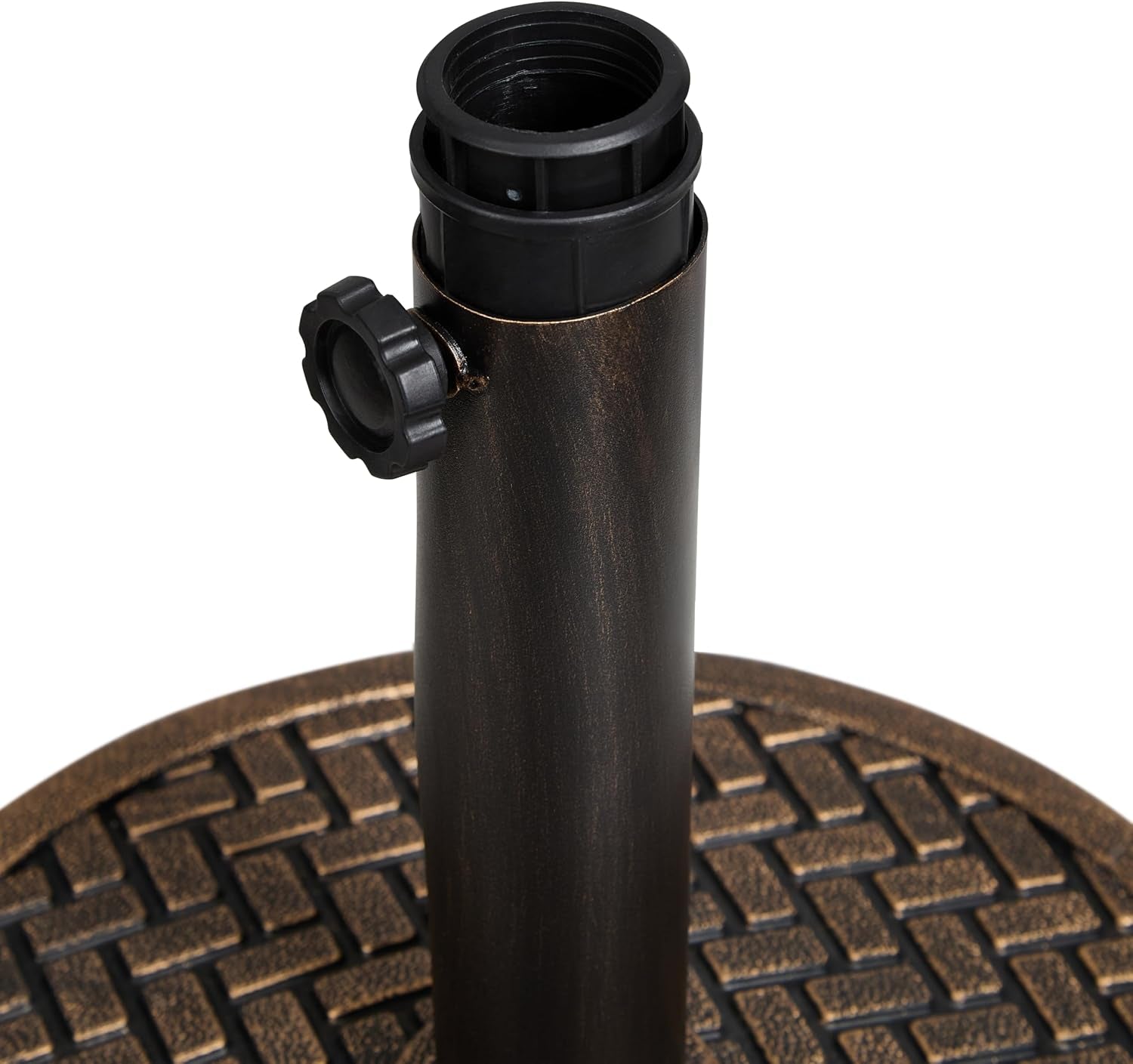 Backyard Expressions 26.5 Lb Umbrella Stand, Patio Umbrella Base, 15 in Diameter