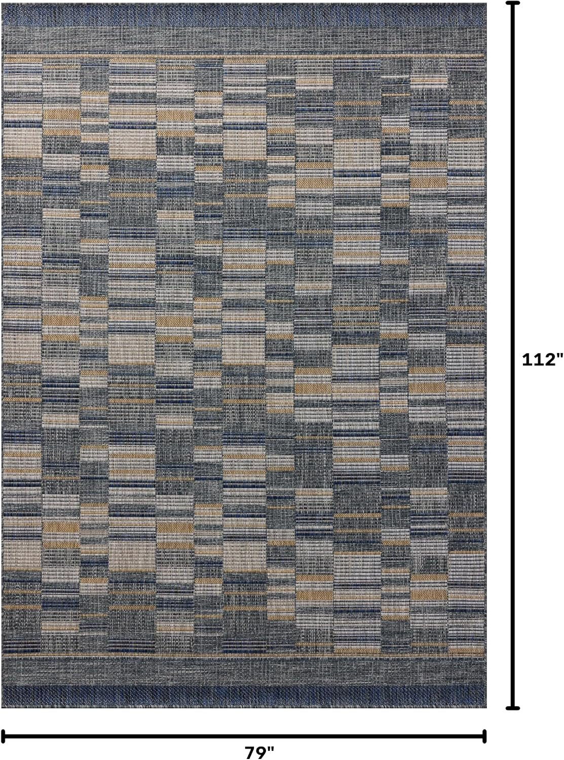 Loloi Birch Denim/Gold 6'-7" X 9'-4" Area Rug