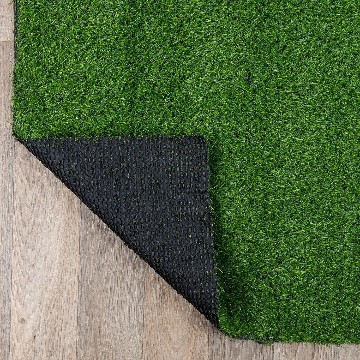 Solid Grass Turf Indoor Outdoor Rug Green 2'7" X 6'