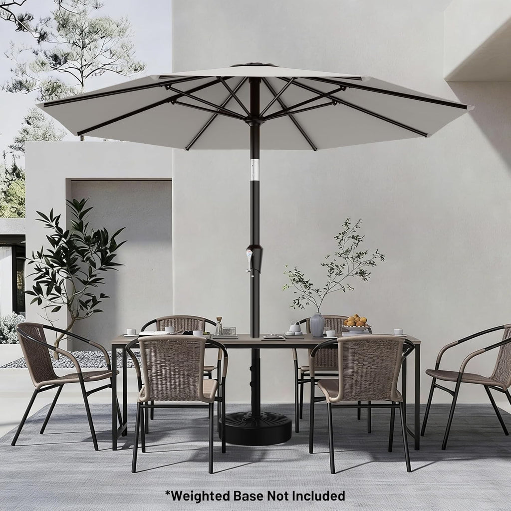 9FT Patio Umbrella Outdoor Table Umbrella Tilt Crank UV Resistant Pool Shade