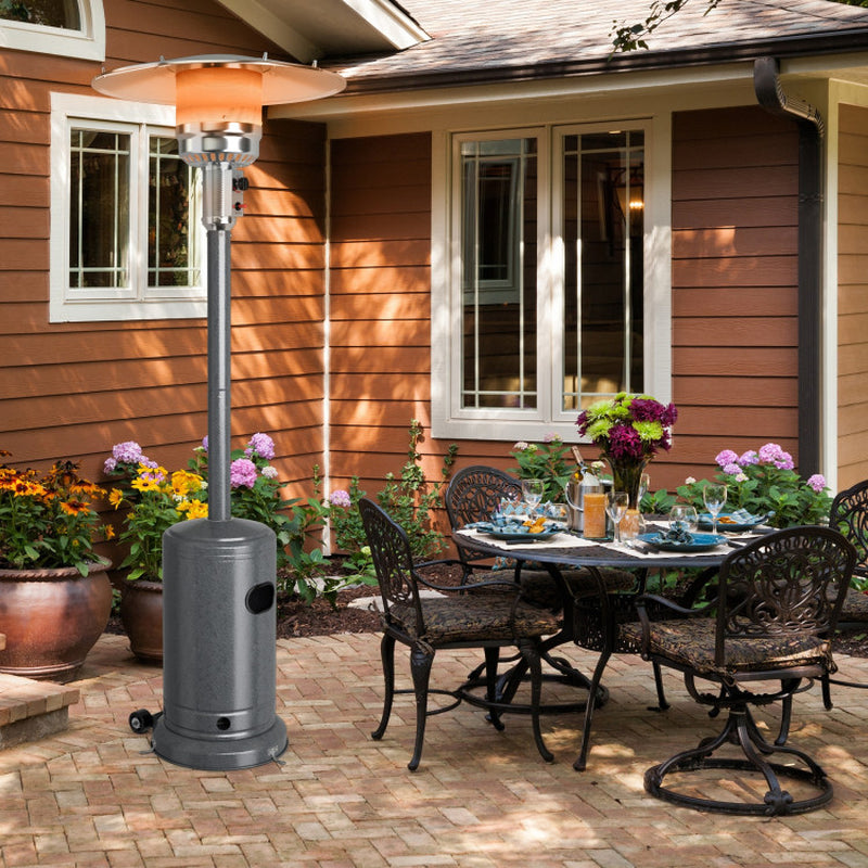 50000 BTU Stainless Steel Propane Patio Heater with Trip over Protection