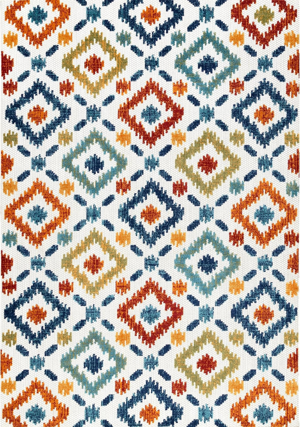 Indoor/Outdoor Transitional Labyrinth Accent Rug, 2X3, Blue