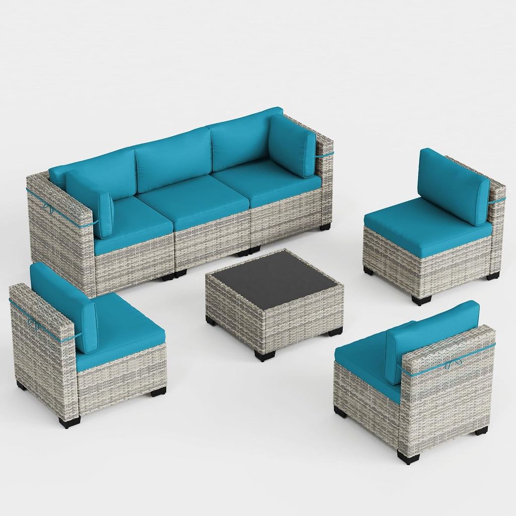Outdoor Patio Furniture Set PE Wicker Rattan Outdoor Sectional Sofa