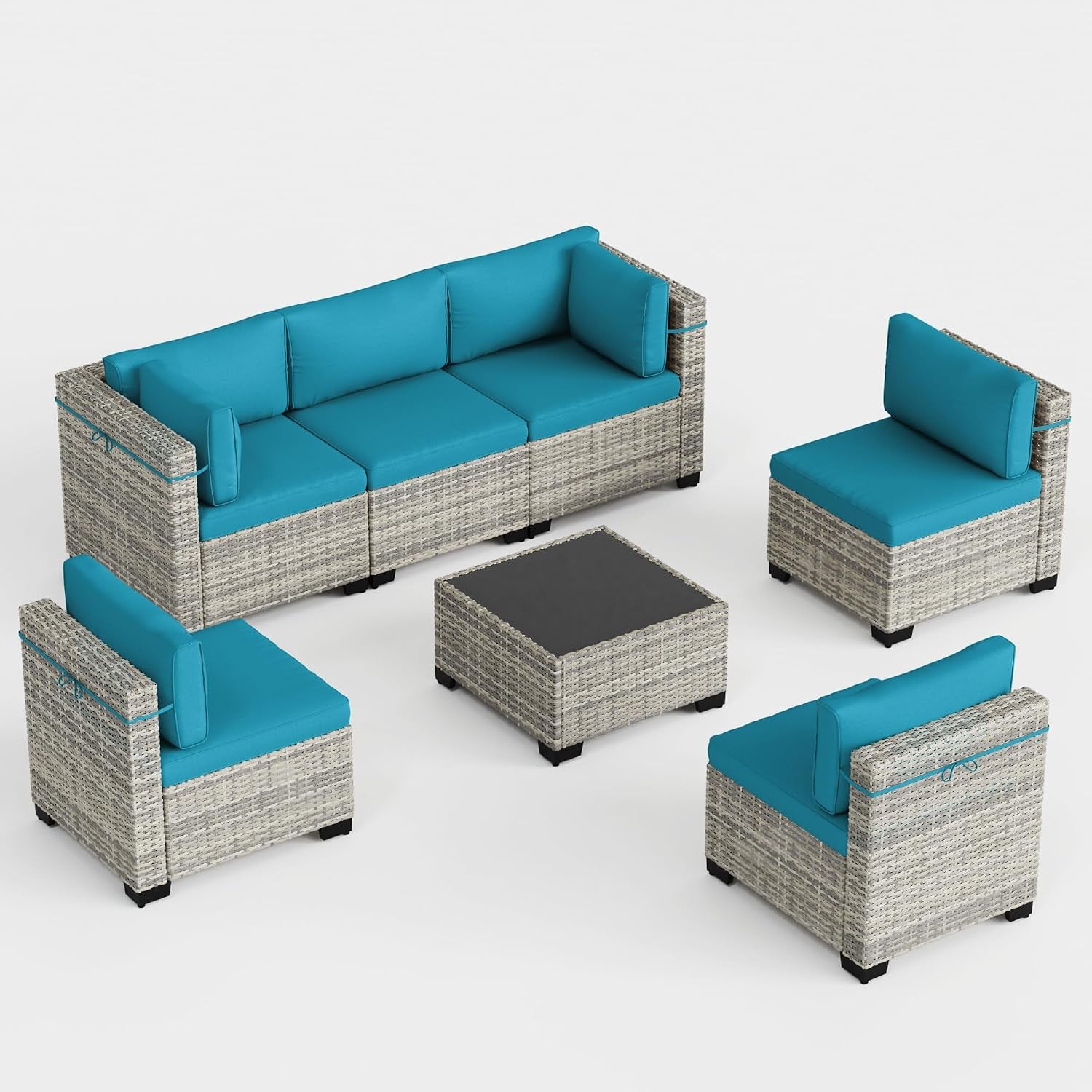 Outdoor Patio Furniture Set PE Wicker Rattan Outdoor Sectional Sofa