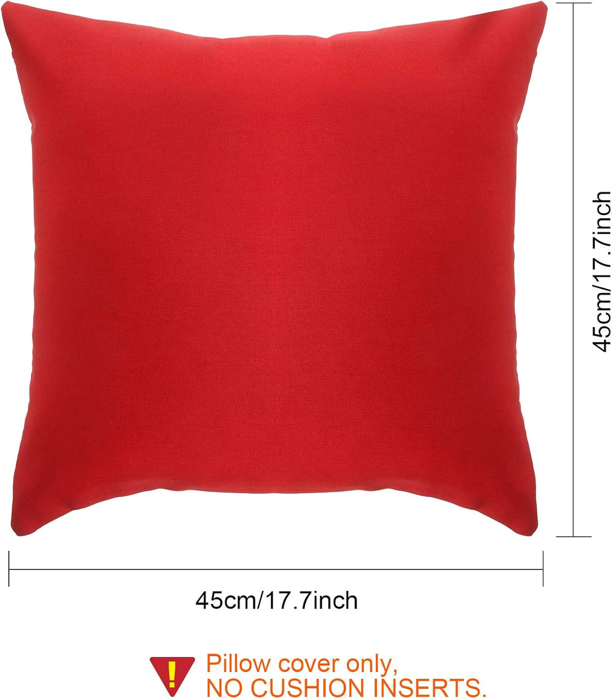 2 Pack Waterproof Outdoor Throw Pillow Cover, 18X18Inch, Red
