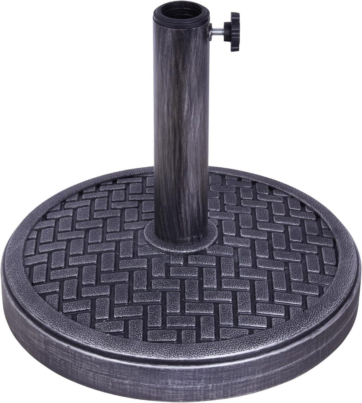 Backyard Expressions 26.5 Lb Umbrella Stand, Patio Umbrella Base, 15 in Diameter