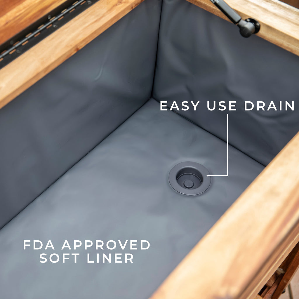 100 Quart Patio Cooler - Acacia