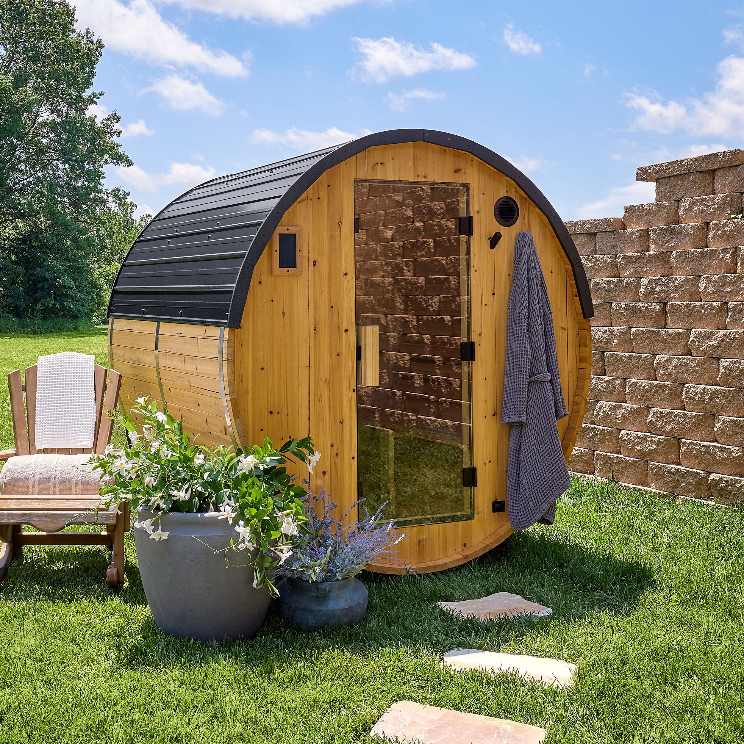 Paxton Outdoor Barrel Sauna - 2-4 Person