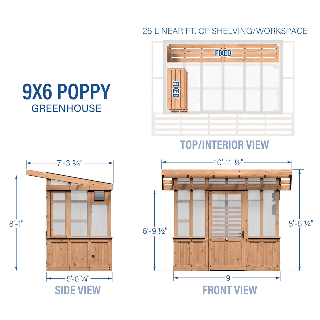 9x6 Poppy Greenhouse