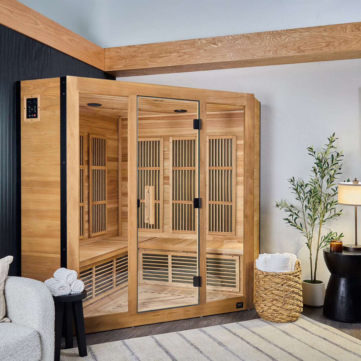 Rylan Indoor Infrared Corner Sauna - 4 Person