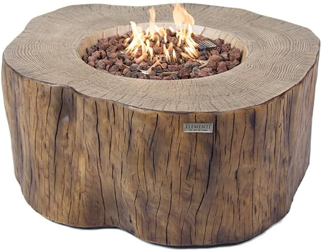 Manchester Outdoor Firepit Table 42 Inches Rectangular Fire Pit Concrete Patio Heater Electronic Ignition Backyard Fireplace Cover Lava Rock Included Liquid Propane