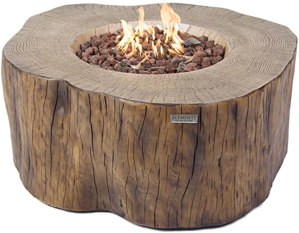 Manchester Outdoor Firepit Table 42 Inches Rectangular Fire Pit Concrete Patio Heater Electronic Ignition Backyard Fireplace Cover Lava Rock Included Liquid Propane