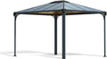 - Canopia Martinique 3600 10' X 12' X 9’ Metal Gazebo, Gray/Bronze