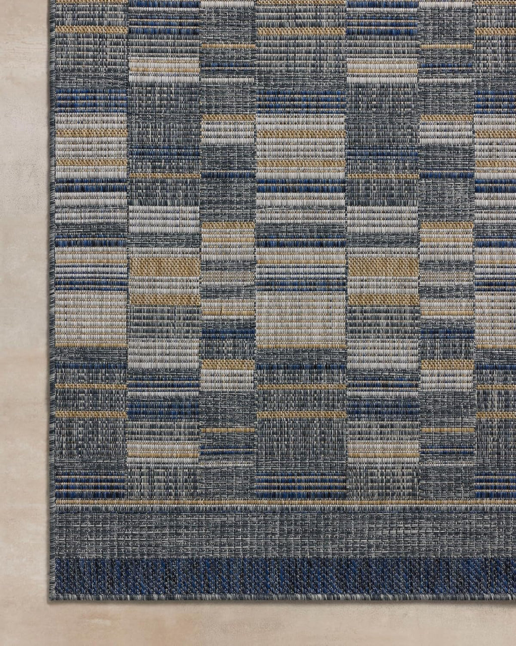 Loloi Birch Denim/Gold 6'-7" X 9'-4" Area Rug