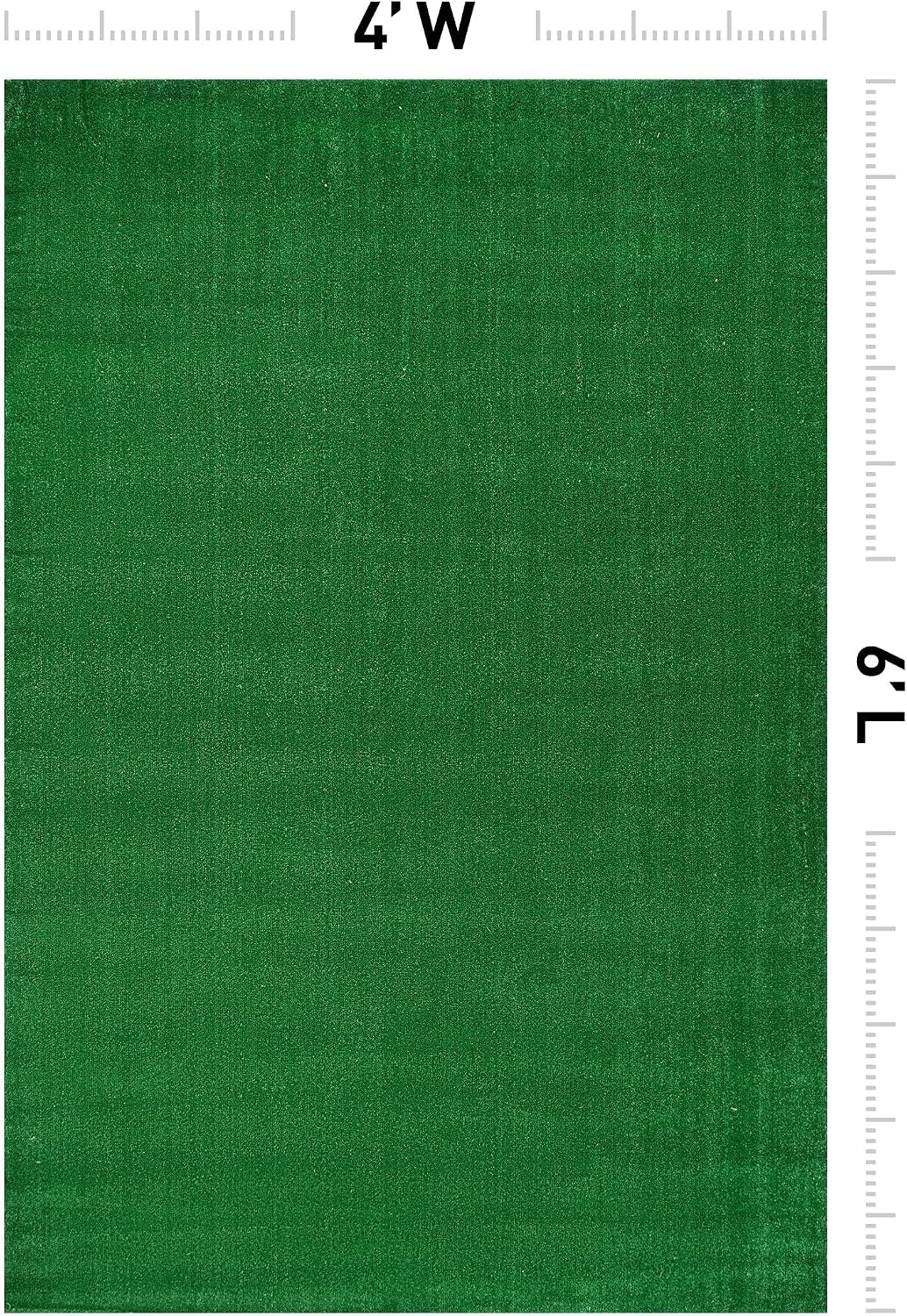 Turf Patio Deck Outdoor Indoor Non-Shedding Area Rug Green 4' X 6'