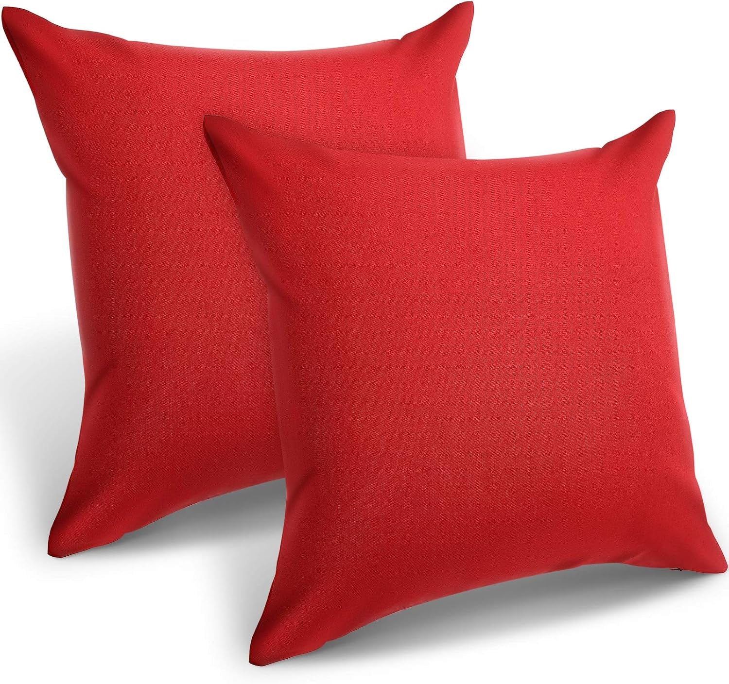 2 Pack Waterproof Outdoor Throw Pillow Cover, 18X18Inch, Red