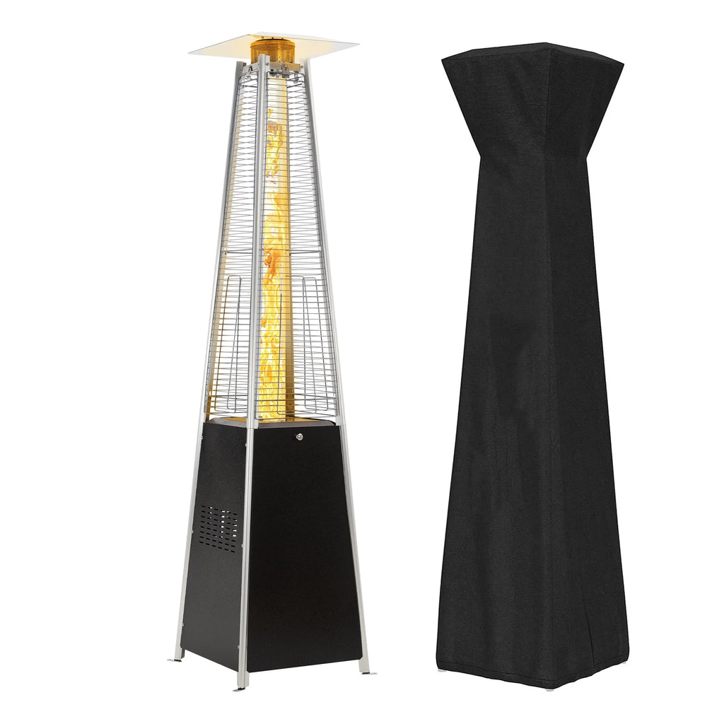 Patio Heater, 48000 BTU Outdoor Pyramid Patio Heater for Outdoor Use, Black