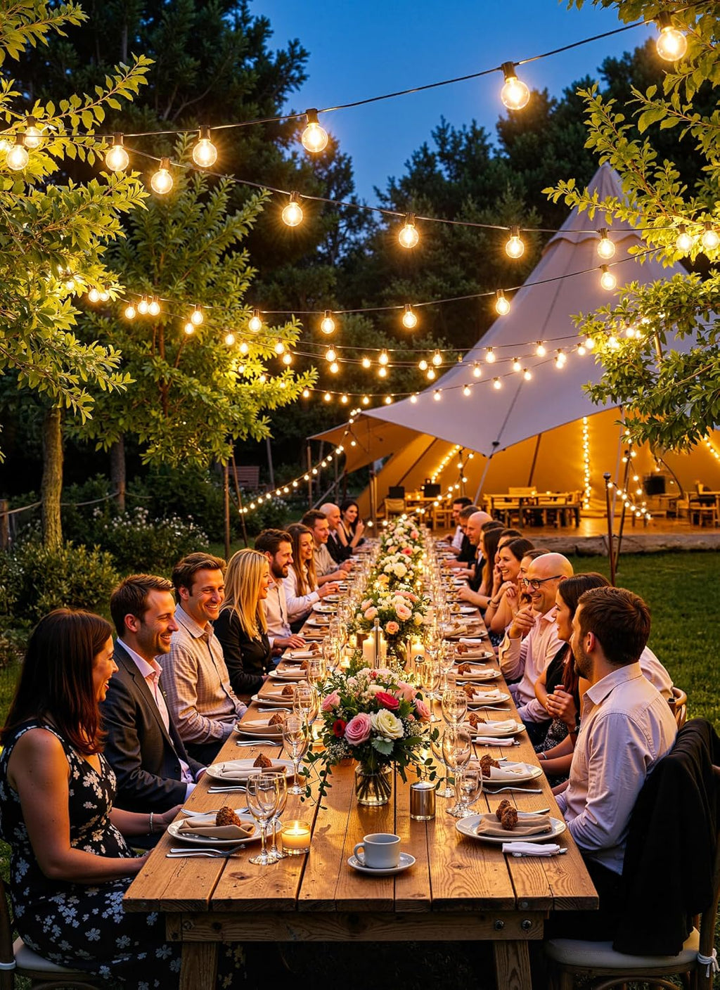 Outdoor String Lights, 100FT Shatterproof LED Patio Lights with 46 Dimmable Plastic G40 Bulbs, 2700K Waterproof Connectable Hanging String for Backyard, Cafe, Porch, Deck, Home Decor