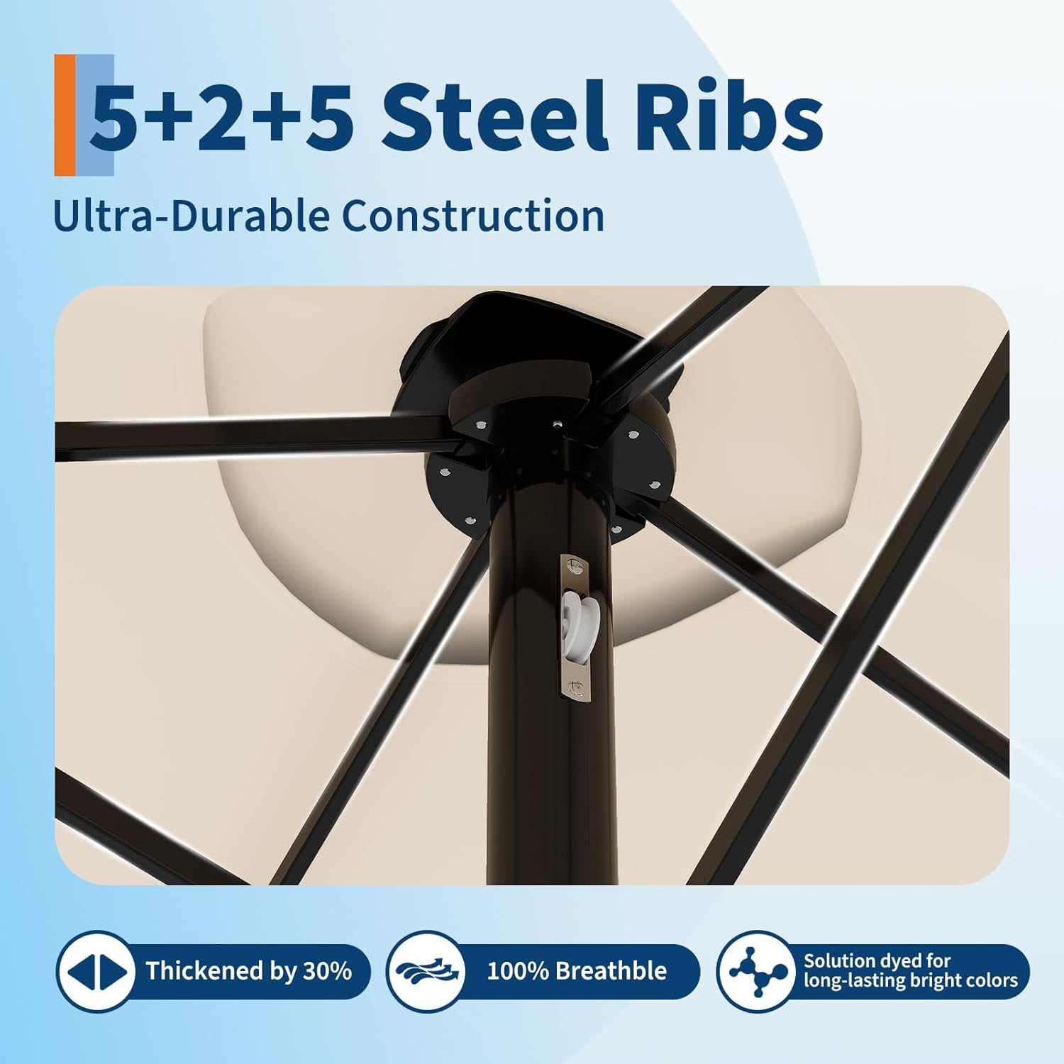 15 Ft Large Patio Umbrella with Base Included, Outdoor Double-Sided Rectangle Umbrella with Crank Handle, Outdoor Umbrella for Backyard, Pool, Patio,