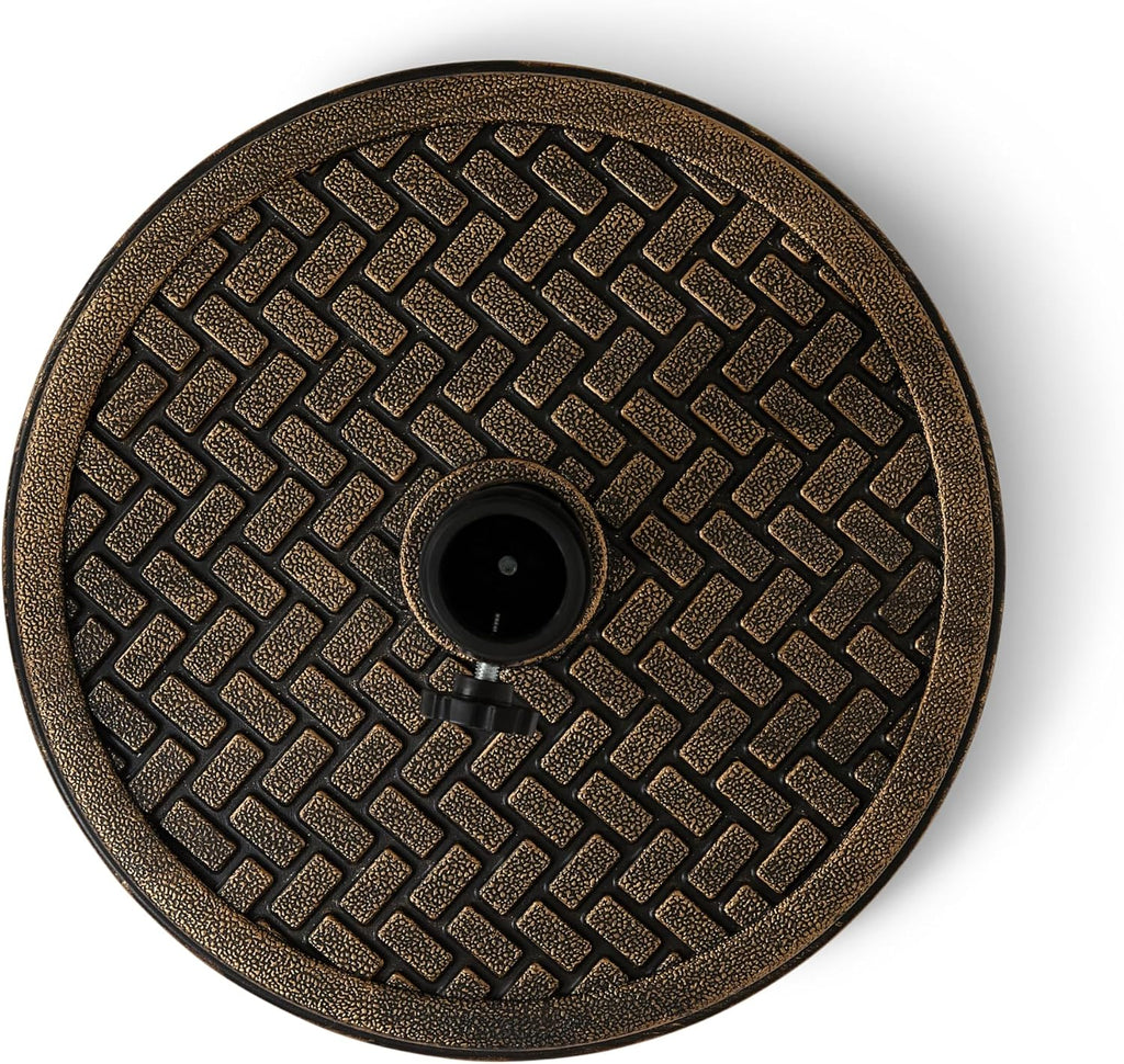 Backyard Expressions 26.5 Lb Umbrella Stand, Patio Umbrella Base, 15 in Diameter