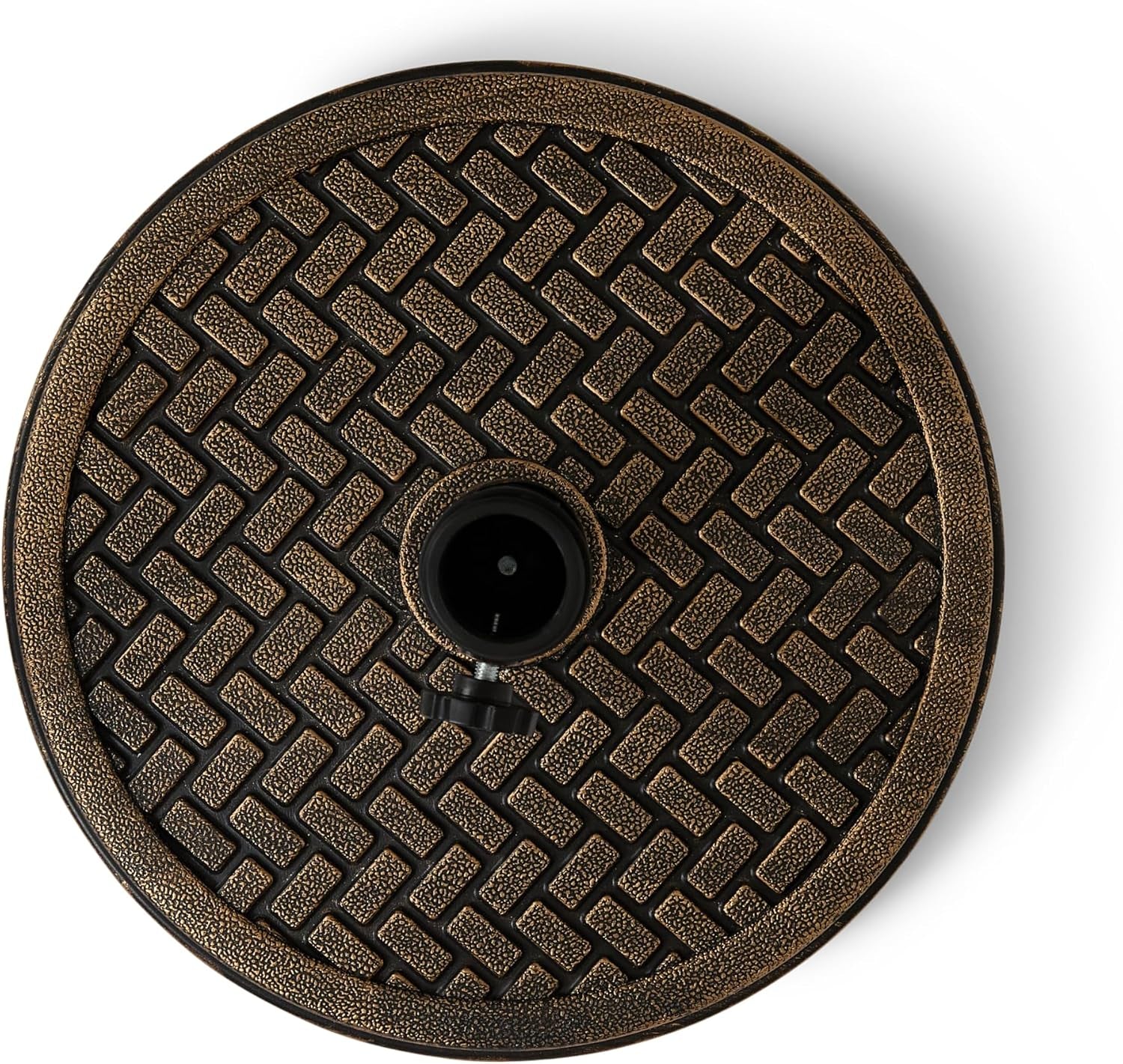 Backyard Expressions 26.5 Lb Umbrella Stand, Patio Umbrella Base, 15 in Diameter
