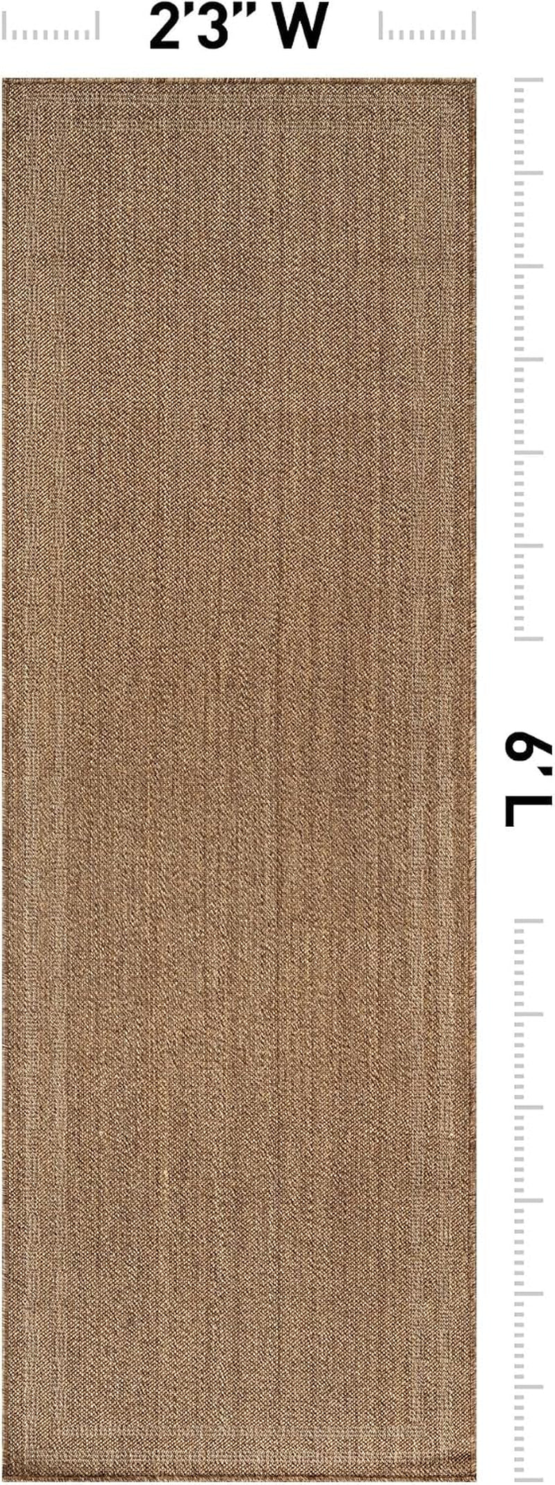 Modern Stripe Indoor Outdoor Runner Rug Sand/Natural 2'3" X 6'