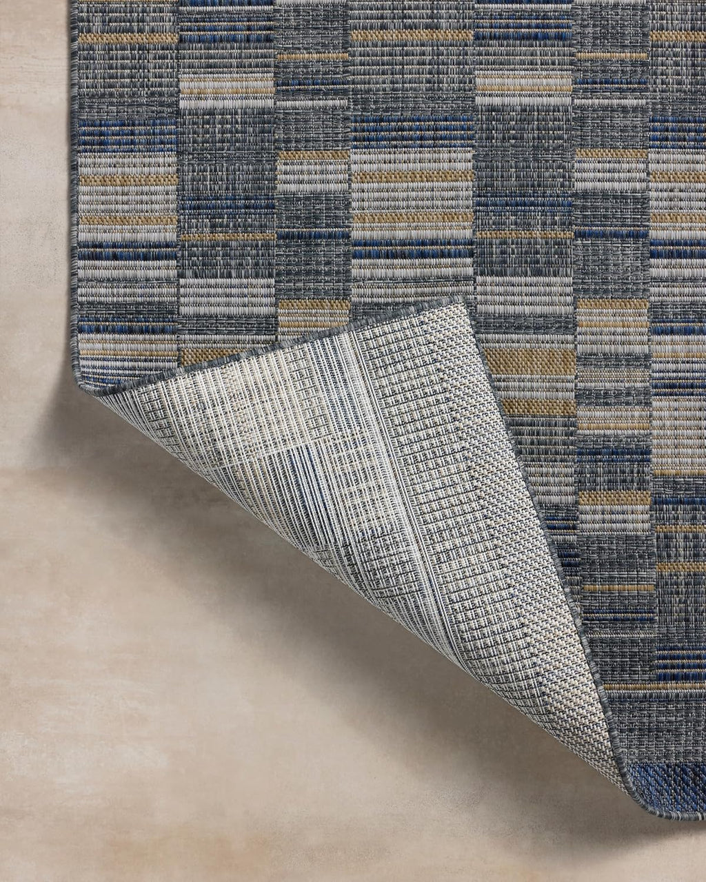 Loloi Birch Denim/Gold 6'-7" X 9'-4" Area Rug