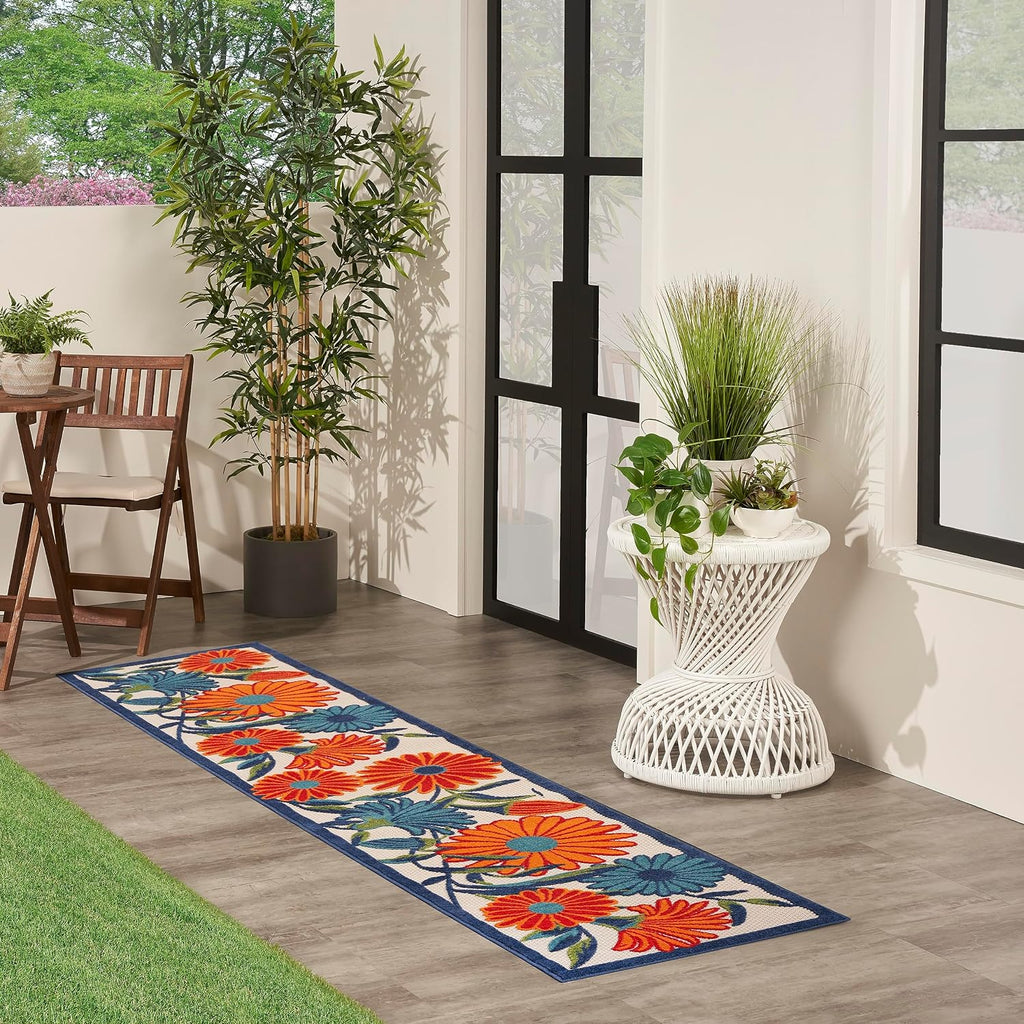 Home Aloha Multicolor 2'3" X 8' Area Rug - Easy Clean, Non Shedding, Bed Room, Living Room, Dining Room, Kitchen (8' Runner)