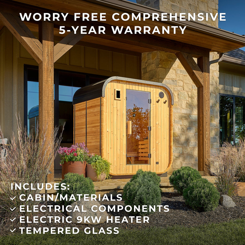 Lennon Outdoor Cube Sauna - 2-4 Person