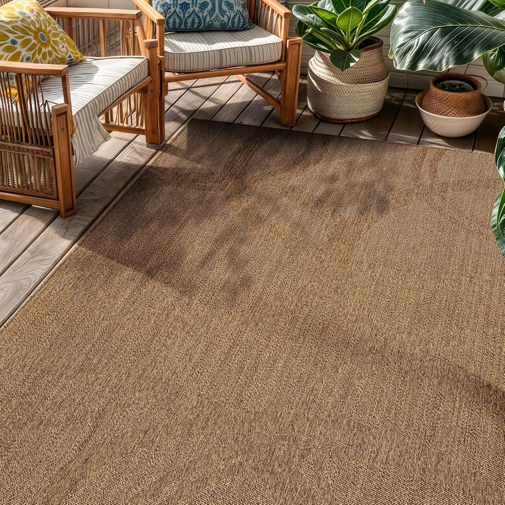 Transitional Indoor Outdoor Rug Natural/Jute 4' X 6'