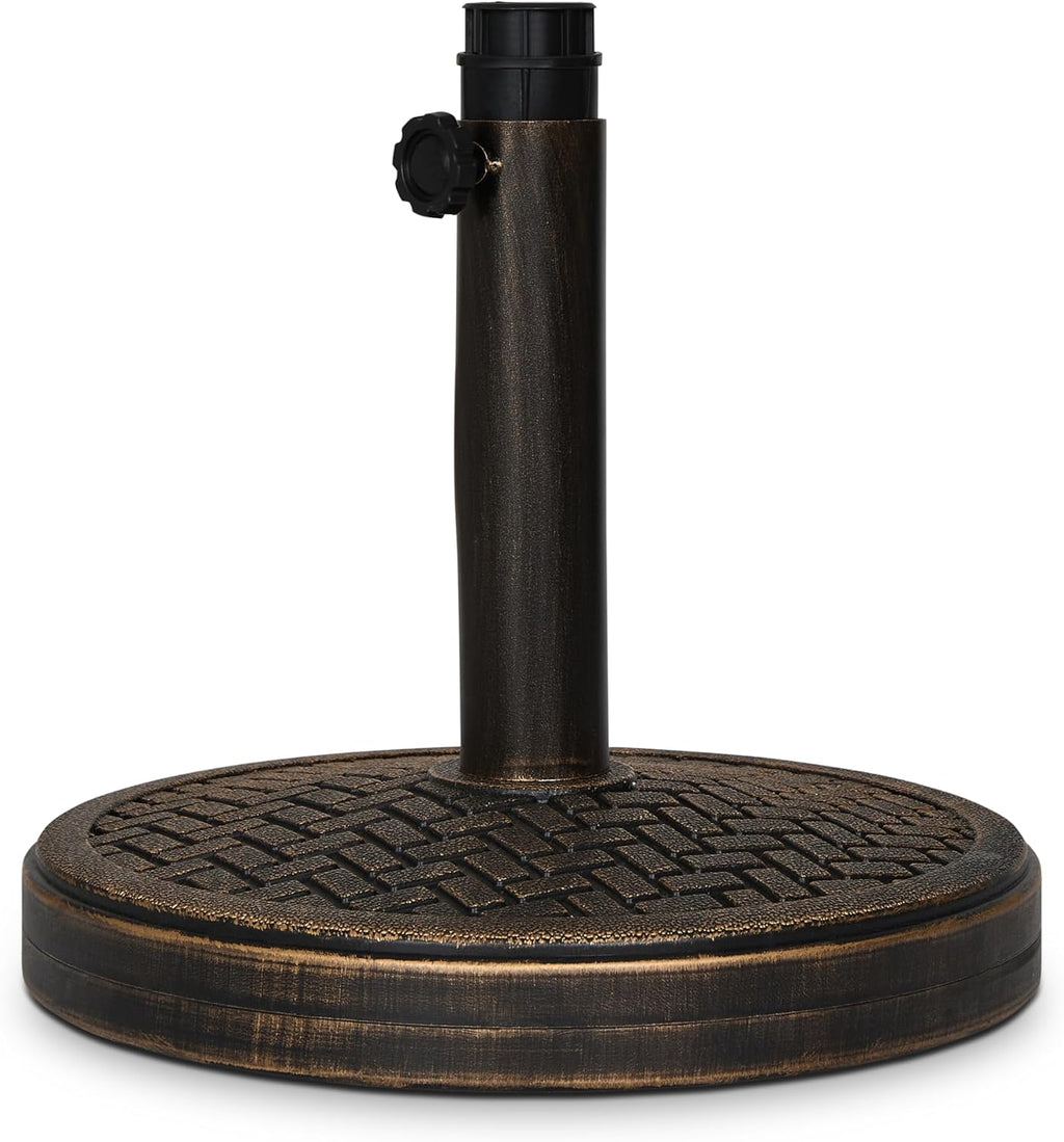 Backyard Expressions 26.5 Lb Umbrella Stand, Patio Umbrella Base, 15 in Diameter