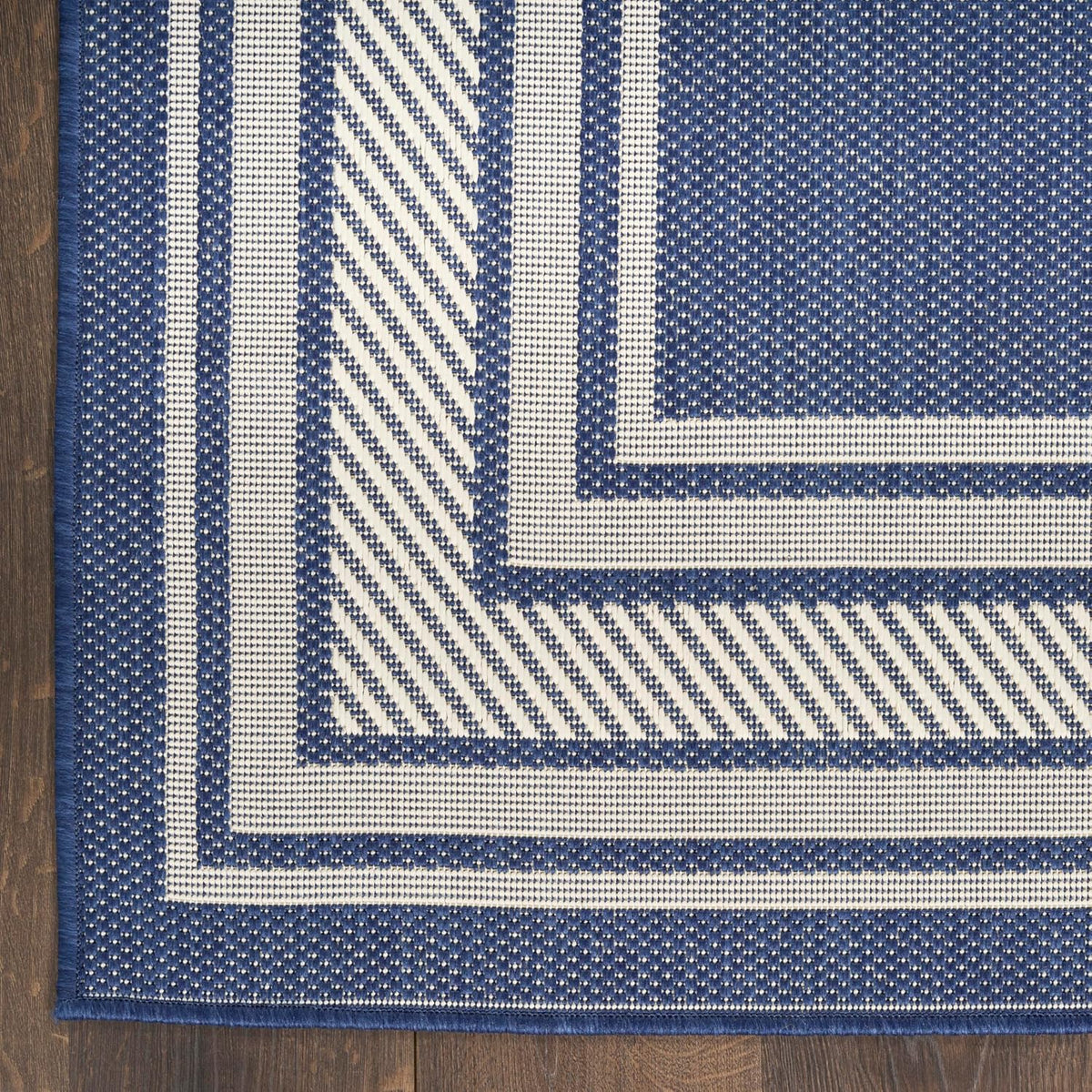 Home Horizon Indoor/Outdoor Navy 9' X 12' Area Rug - Easy Clean, Non Shedding, Bed Room, Living Room, Dining Room, Kitchen (9' X 12')