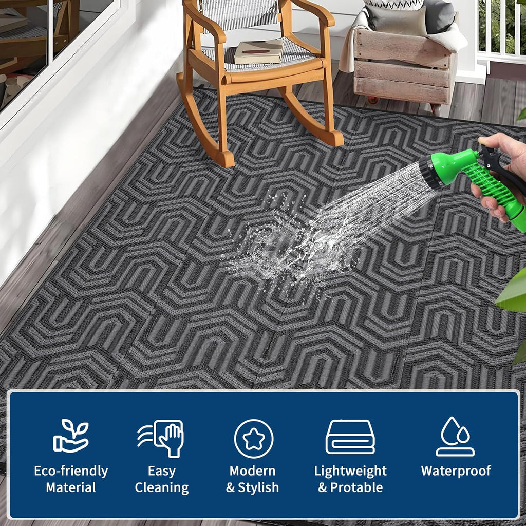 Outdoor Rug 9X18 Ft Extra Large Waterproof Reversible Patio Mat