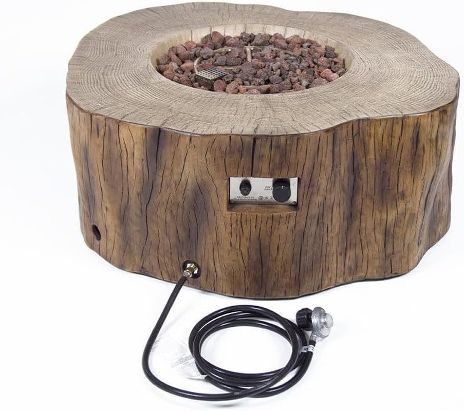 Manchester Outdoor Firepit Table 42 Inches Rectangular Fire Pit Concrete Patio Heater Electronic Ignition Backyard Fireplace Cover Lava Rock Included Liquid Propane